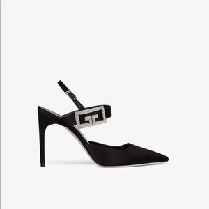 GIVENCHY DOUBLE G BUCKLE PUMPS IN SATIN